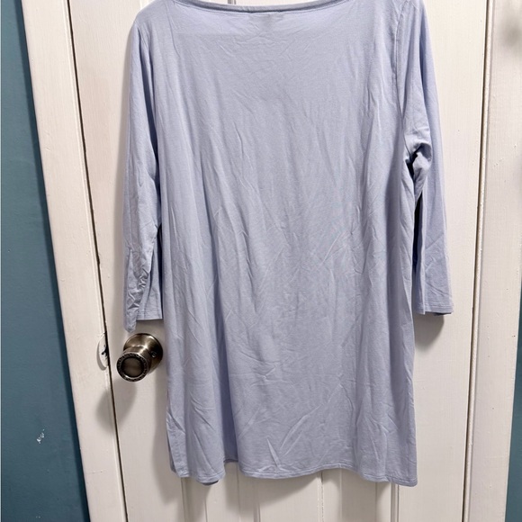 Eileen Fisher Soft Lavender 3/4 Sleeve Tunic Top - Picture 6 of 6